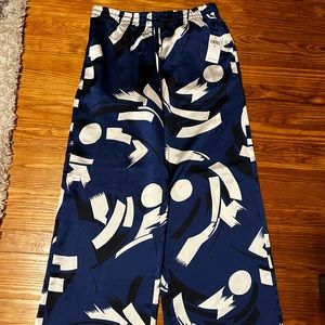 Ralph Lauren blue black white pant design size medium
